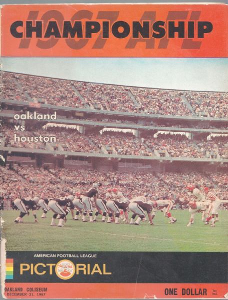 1967 AFL Championship Program (Oakland Raiders vs Houston Oilers) 