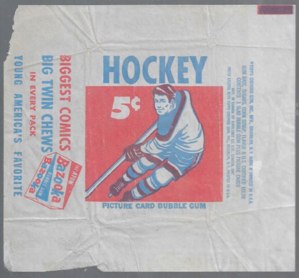 1957-58 Topps Hockey Wrapper 