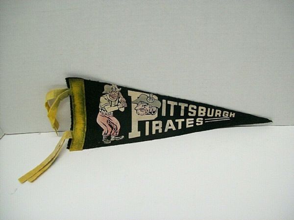 C. 1950's Pittsburgh Pirates Smaller Size Pennant with Two Buccaneer Logos