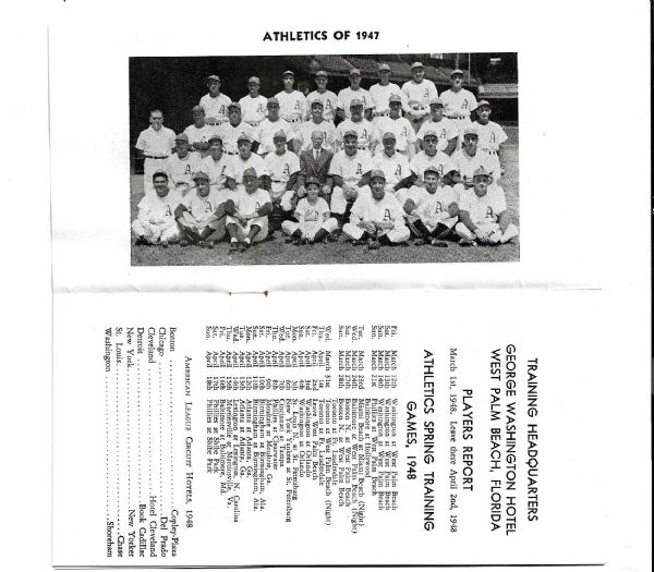 1948 Philadelphia Athletics  Roster Folder