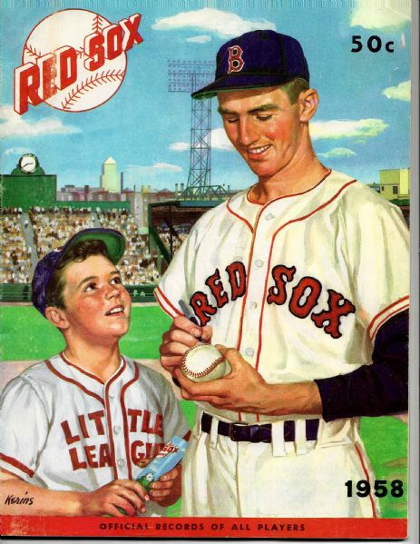1958 Boston Red Sox Official Yearbook 