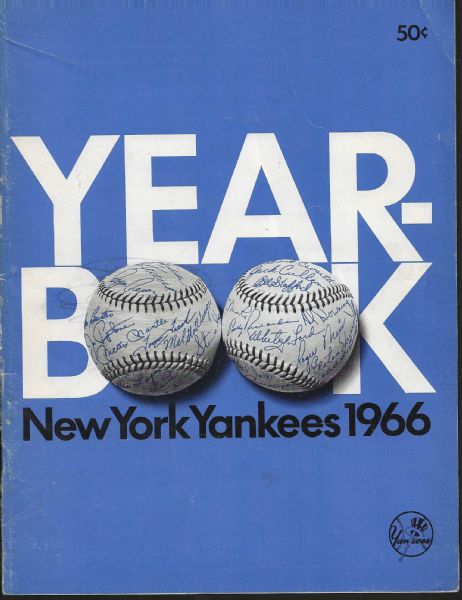 1966 New York Yankees Official Yearbook 