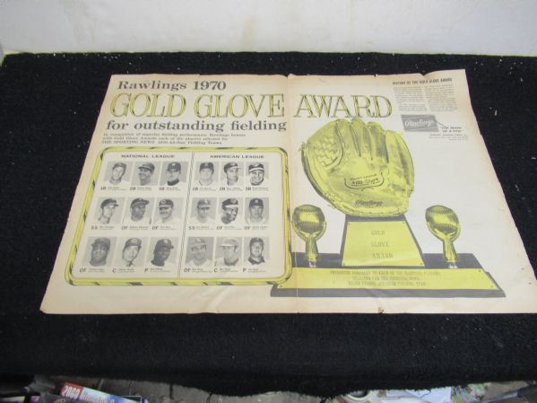 1970 Sporting News Rawlings Gold Glove Winners Display Page