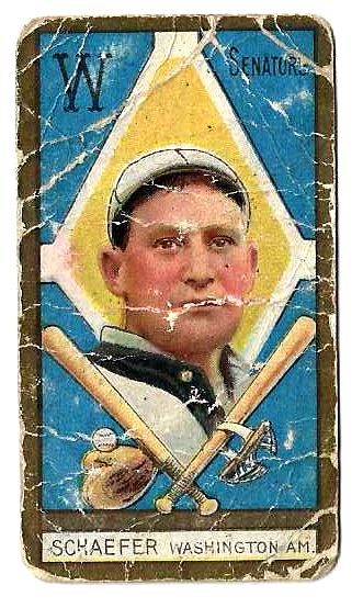 1911 Germany Schaefer T205 Gold Border Baseball Card 
