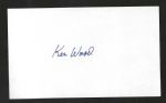  Ken Wood - St. Louis Browns - Autographed Index Card