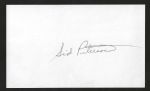 Sid Peterson - St. Louis Browns - Autographed Index Card