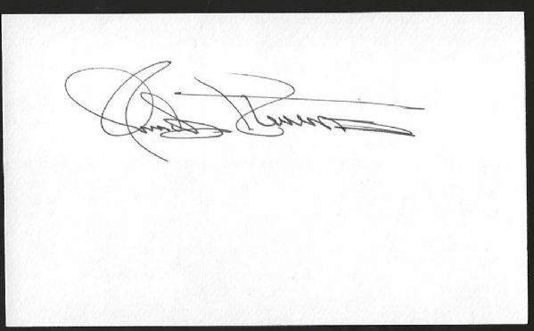 Chuck Stevens - St. Louis Browns - Autographed Index Card
