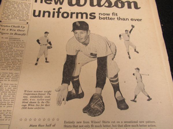 1956 Nellie Fox Wilson Sporting News Large Size Display Ad