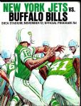 1967 NY Jets vs Buffalo Bills (NFL) Football Program at Shea Stadium