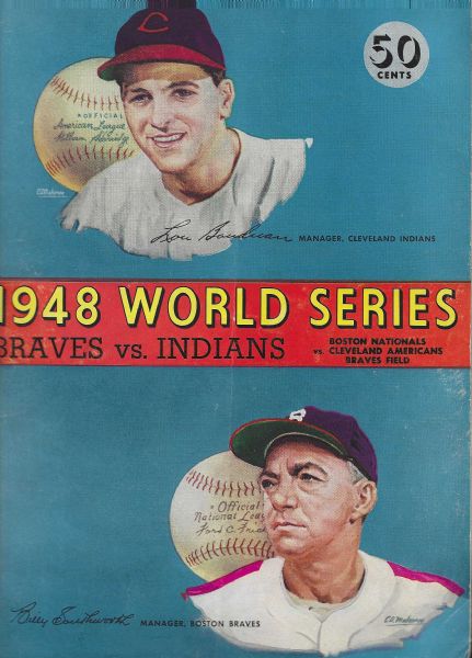 1948 World Series Program - Braves vs. Indians - At Boston