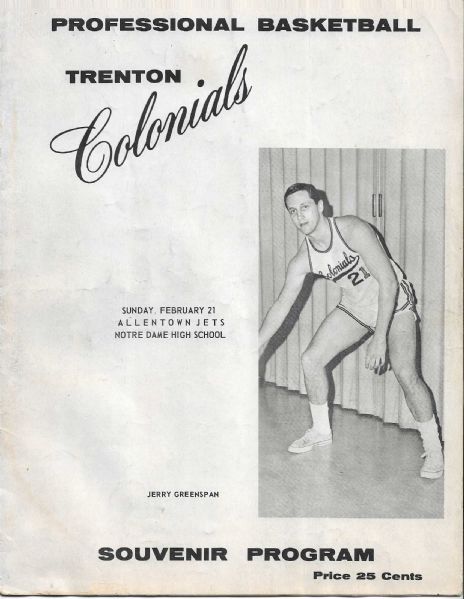 1963-64 Trenton Colonials (EBA) Pro Basketball Program