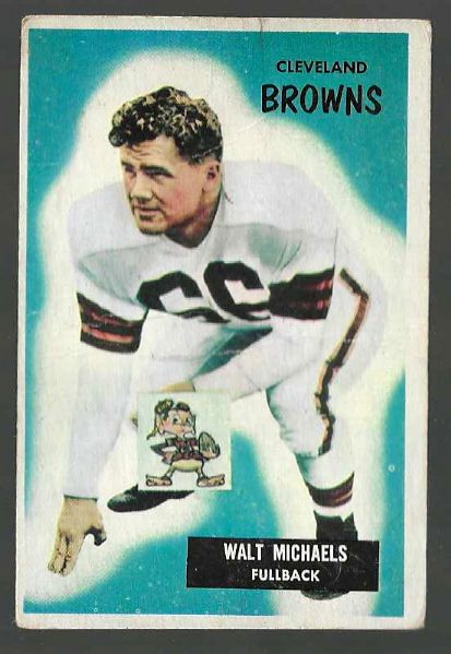 1955 Walt Michaels (Browns) Bowman Football Card