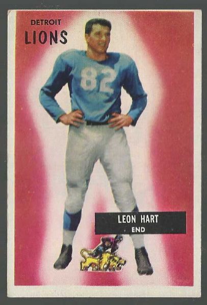 1955 Leon Hart (Lions) Bowman Football Card