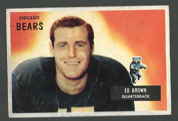 1955 Ed Brown ( Chicago Bears              ) Bowman Football Card