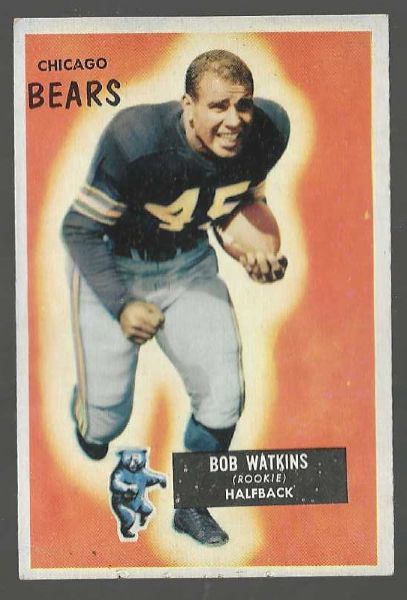 1955 Bobby Watkins ( Chicago Bears)  Bowman Football Card