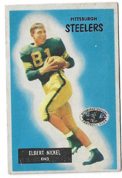 1955  Elbert Nickel  (Pittsburgh Steelers ) Bowman Football Card