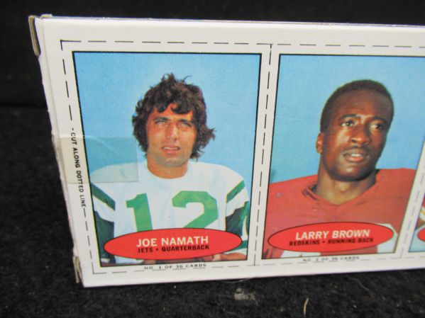 1971 Joe Namath & (2) Others Empty Bazooka Gum Box