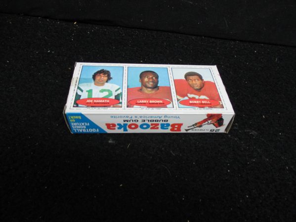 1971 Joe Namath & (2) Others Empty Bazooka Gum Box