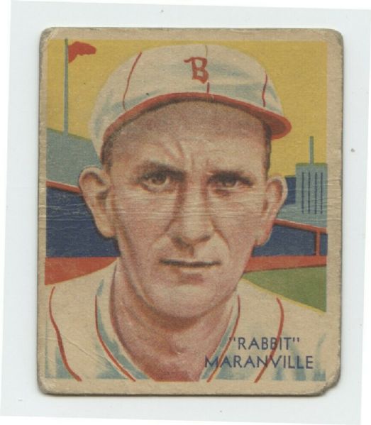 1934-36 Rabbit Maranville (HOF - Boston Braves) Diamond Stars Baseball Card