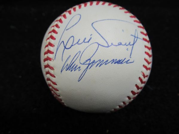 1975 Boston Red Sox - Luis Tiant & Don Zimmer - Autographed OAL Baseball 