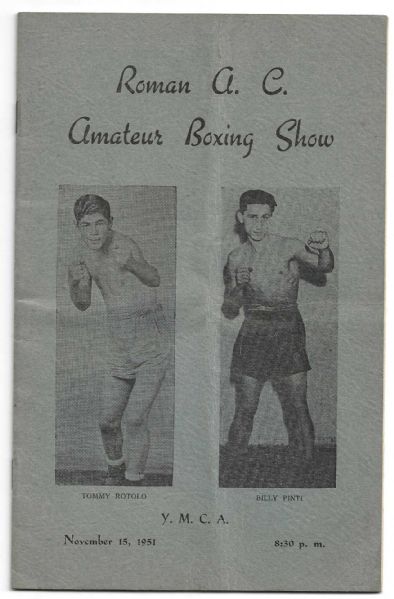 1951 Amateur Boxing Program From The Albany, NY Area