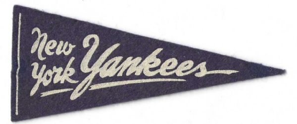 C. Late 1930's New York Yankees BF3 Smaller Size Pennant - #1