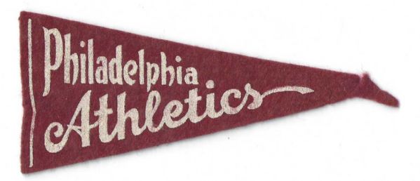C. Late 1930's Philadelphia Athletics BF3 Smaller size Pennant (Red Version) - # 1
