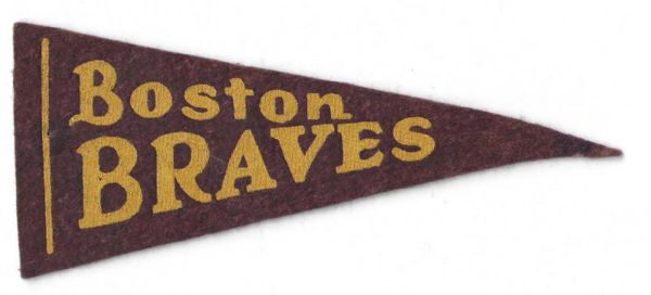 C. Late 1930's Boston Braves BF3 Smaller size Pennant (Brown Version) - #1