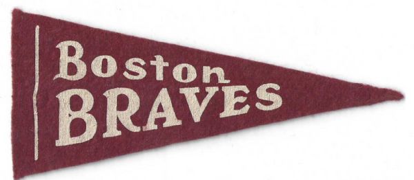 C. Late 1930's Boston Braves BF3 Smaller size Pennant (Red Version) - #2