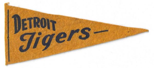 C. Late 1930's Detroit Tigers  BF3 Smaller size Pennant 