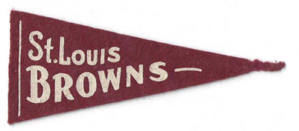 C. Late 1930's St. Louis Browns BF3 Smaller size Pennant (Red Version) - #2