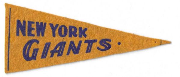 C. Late 1930's NY Giants BF3 Smaller size Pennant 