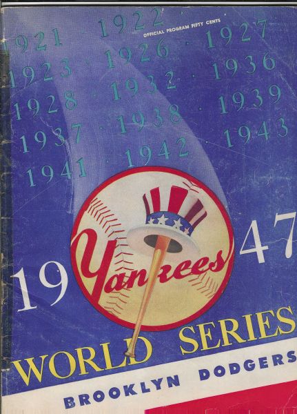 1947 World Series Offcial Program - NY Yankees vs Brooklyn Dodgers - 