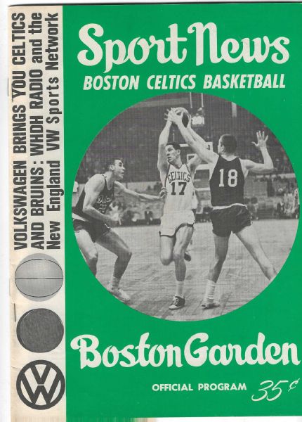1965 Boston Celtics (NBA) Official Program vs. Cincinnati Royals 