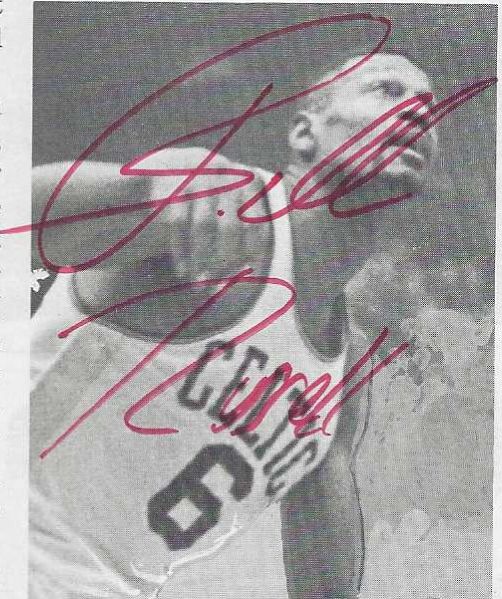1968 - 69 Boston Celtics (NBA) Official Program with Elite Autographs: Russell, Cousy, KC Jones & Auerbach