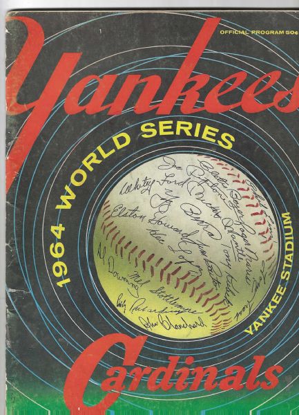 1964 World Series (NY Yankees vs. St. Louis Cardinals) World Series Program 