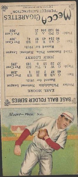 1911 T201 Mecca Double Folder - Lobert/Moore - Baseball Card 