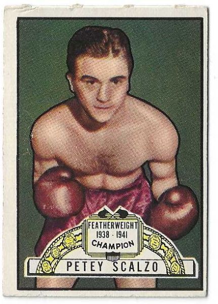 1951 Petey Scalzo Topps Ringside Boxing Card 