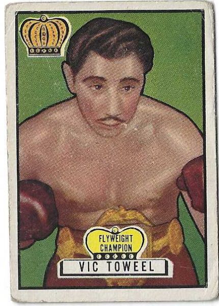 1951 Vic Toweel Topps Ringside Boxing Card 