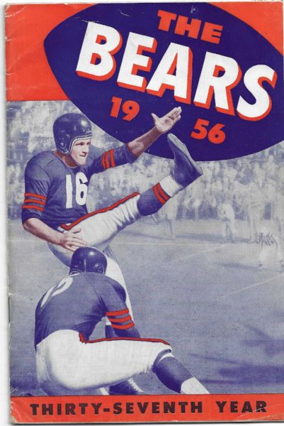1956 Chicago Bears (NFL) Yearbook/Press Guide