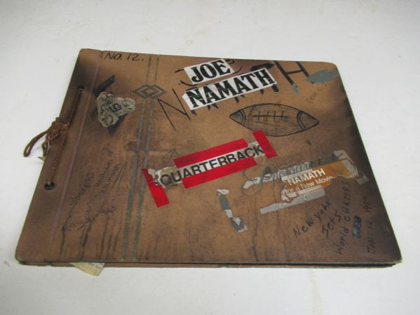 C. 1969 Joe Namath (HOF) Football Scrapbook with Cut Signature