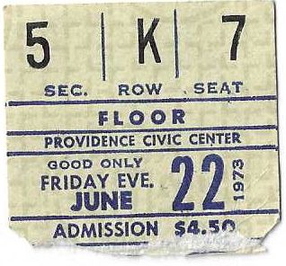 1973 Quicksilver, Andy Pratt & James Montgomery Rock Concert Ticket Stub # 2