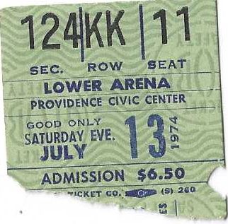 1974 Edgar Winter & Tombstone Blues Band - Rock Concert Ticket Stub # 1 