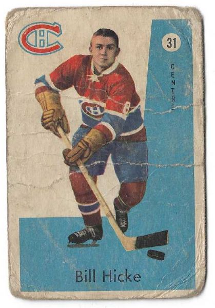 1959 - 60 Bill Hicke Parkhurst Hockey Card