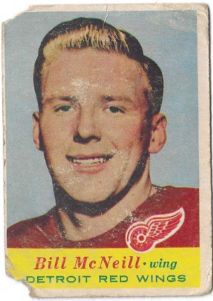 1957 - 58 Bill McNeil Topps Hockey Card