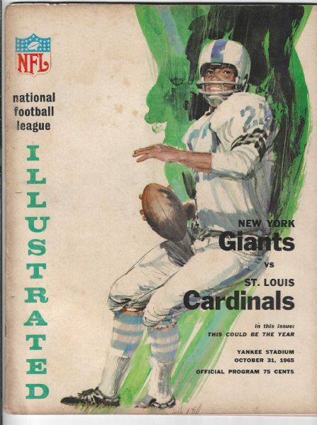 1965 NY Giants vs. St. Louis Cardinals Pro Football Program - #1
