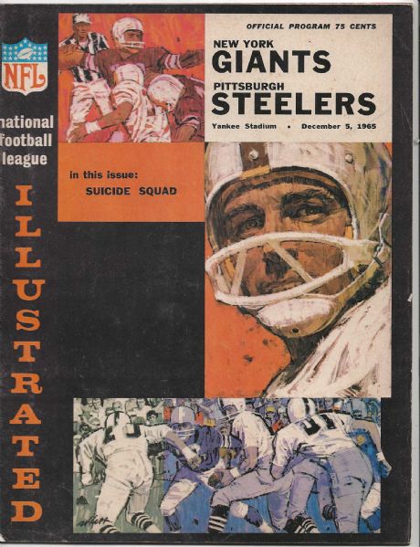 1965 NY Giants vs. Pittsburgh Steelers  Pro Football Program