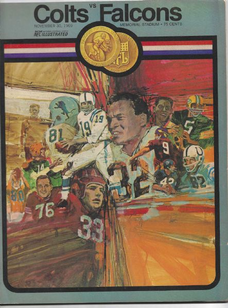 1969 Baltimore Colts vs. Atlanta Falcons Pro Football Program - # 1