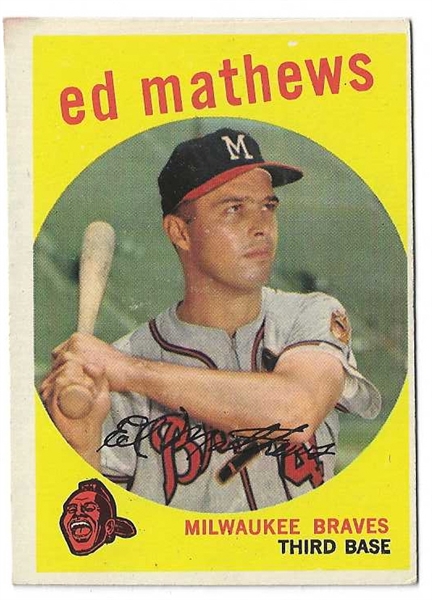 1959 Eddie Mathews (HOF) Topps Baseball Card