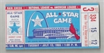 1966 MLB All-Star Game Ticket at St. Louis 